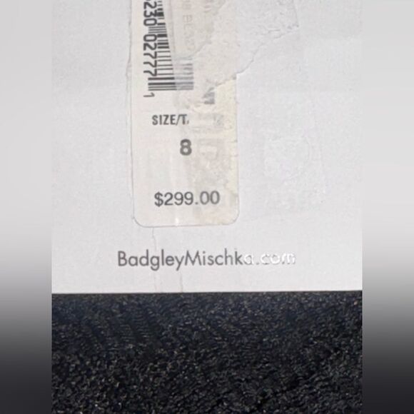 NWT Belle BADGLEY MISCHKA Black Lace Gabrielle Women’s Column Maxi Dress sz 8 - Picture 7 of 10